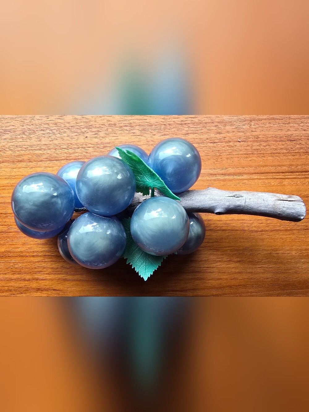 1960s Blue Lucite Grapes